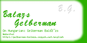 balazs gelberman business card